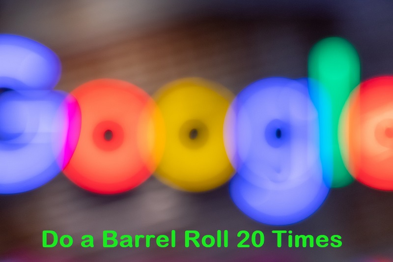 Do a Barrel Roll 10 times - Google do a barrel roll ten times