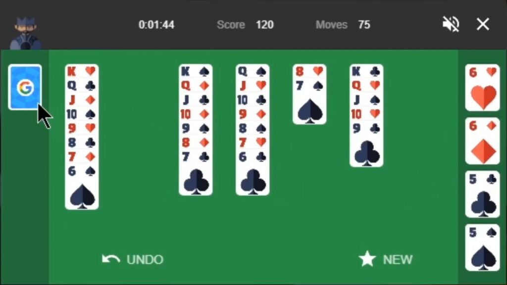 Easy Solitaire on Google Chrome 