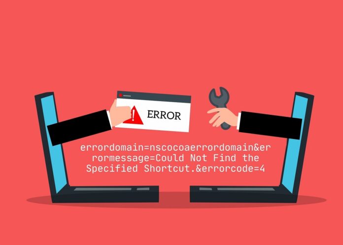 errordomain=nscocoaerrordomain&errormessage=Could Not Find the Specified Shortcut.&errorcode=4