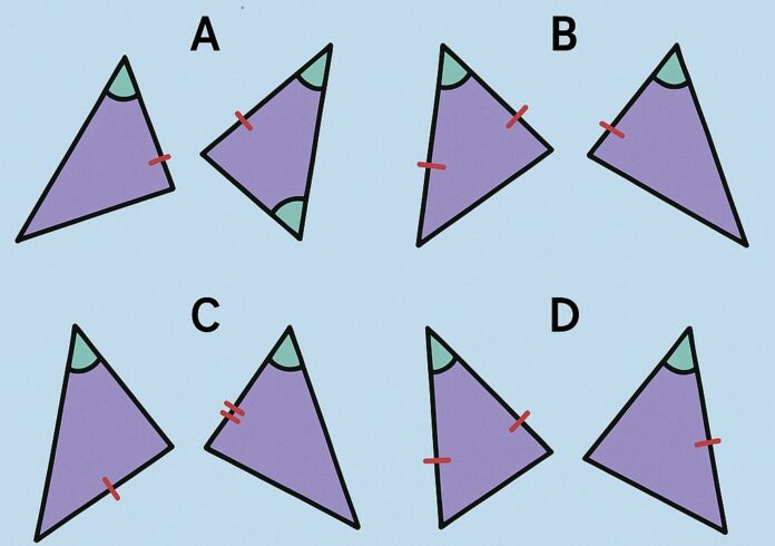 pair of triangles Which Pair of Triangles Can Be Proven Congruent by SAS?