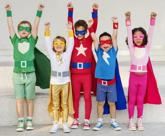 Superhero kids with superpowers Fancy Dress Ideas for Kids