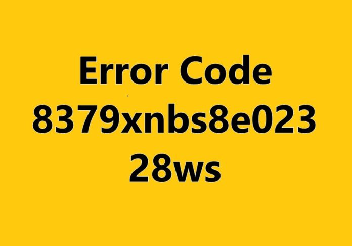 the Error 8379xnbs8e02328ws Code